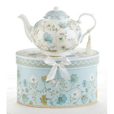 Dragonfly Delton 9.5 x 5.6" Porcelain Teapot in Gift Box Dragonfly Delton 9.5 x 5.6" Porcelain Teapot in Gift Box